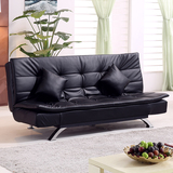 折叠沙发床1.5米小户型多功能客厅可坐躺实木皮艺1.9米双人沙发