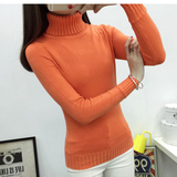女装秋装2016新款潮韩版短款修身显瘦高领紧身针织衫打底衫毛衣