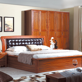 实木床宜家特价现代简约新中式木质1.8米双人床橡木大床婚床包邮