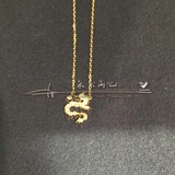 日本专柜代购直邮 AHKAH 正品全新 女士18k黄金生肖龙钻石项链