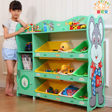 喜贝贝儿童玩具架收纳架书架宝宝幼儿园实木置物架储物整理柜超大