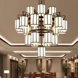 新中式复古现代简约二三层客厅仿古工程灯具餐厅酒店复式楼吊灯饰