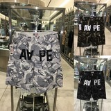 罐頭香港代购 AAPE 16春男装 迷彩印花口袋休闲裤短裤 SP 6194