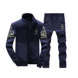 2016春季新款卫衣男士套装运动棒球服学生韩版开衫休闲长袖薄款
