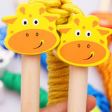 幼儿园木制卡通动物跳绳玩具宝宝学生体育用品运动器材儿童健身