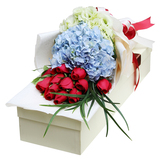 情人节全国送花绣球玫瑰花礼盒生日合肥鲜花速递同城上海花店