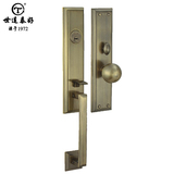台湾世连泰好铜锁 大门锁全铜欧美式简约双开门对开门木门锁LC728