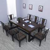 美式loft办公家具复古铁艺实木会议桌长桌洽谈桌大板桌办公桌书桌