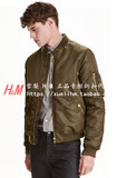 HM H&M专柜正品代购男装夹棉尼龙飞行员夹克外套0406059001