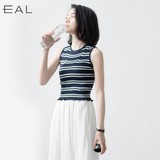 EAL新品2016夏季新款全棉花边针织百搭修身显瘦打底小背心女A82