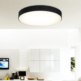 北欧宜家创意个性黑白客厅灯现代LED圆形卧室灯阳台玄关办公室灯