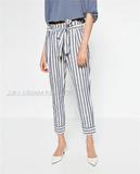 ZARA专柜正品代购 6月新款女装条纹长裤4172020 4172/020