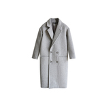 ◆ASM2015A/W◆限量发售 定制纹理全羊毛 grey超长款自留大衣外套