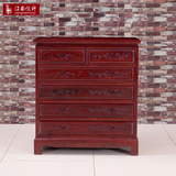 中式古典 红木家具 非洲酸枝木五斗柜 六斗柜 实木客厅储物柜