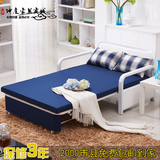 可折叠实木沙发床布艺拆洗双人1.2米1.5米小户型简易懒人沙发床