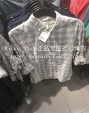 H&M HM男装专柜正品折扣代购 6月 单口袋灰色细格纹修身长袖衬衫