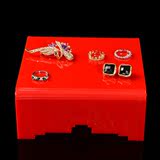 亚克力红色桌子首饰架饰品展示架化妆品陈列收纳摆放珠宝展示道具