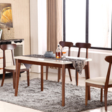 北欧餐桌实木 进口橡木桌饭桌 宜家现代简约餐桌椅组合 桌子家具