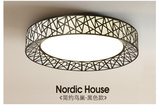 LED吸顶卧室灯简约现代创意个性鸟巢温馨圆形艺术书房餐厅客厅灯