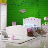 多美居简约欧式风格芬兰松木实木粉色公主系 1.2米 1.5米 儿童床