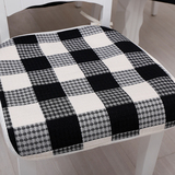 韩式亚麻椅垫格子田园餐桌布艺椅子垫坐垫子防滑凳子垫沙发垫定做