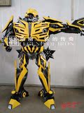 厂家定制0.6米大黄蜂变形金刚机器人铁艺金属模型 大黄蜂机器人