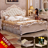 特价欧式双人床软体大床高箱储物公主床现代1.8米经济型实木婚床