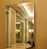银镜装饰镜玄关长方形卫浴镜玻璃斜边镜梳妆化妆可壁挂墙工艺镜子