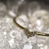 梵妮珠宝新品18K金心形小清新天然钻石戒指女款迷你钻戒群镶