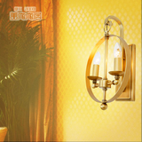 美式全铜壁灯复古创意单双头蜡烛壁灯酒吧咖啡馆客厅餐厅卧室壁灯