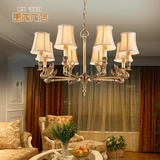 全铜美式吊灯创意天鹅布艺灯罩大气奢华客厅餐厅卧室会所别墅灯饰
