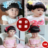 2014新品韩版宝宝发带 婴幼儿童 假发含刘海发带可批发儿童配饰女