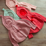韩版儿童新款毛衣外套女童中小童连帽开衫毛衣宝宝蝙蝠衫毛线上衣