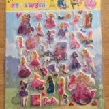 芭比娃娃儿童大号卡通立体贴纸宝宝益智奖励玩具幼儿园早教小贴画
