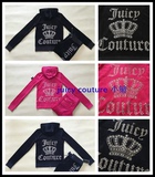 国内现货美国代购 juicy couture 16年新款皇冠水钻天鹅绒P兜套装