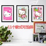 5D钻石画十字绣方钻满钻卡通Q版Hello kitty猫客厅钻石绣贴钻画