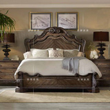 新款 出口美式法式做旧仿古实木双人床欧式高档奢华卧室家具定制