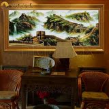 恒美手绘油画 中式客厅山水风景油画CD1长城 酒店会所装饰壁画