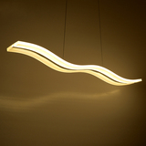 餐厅灯 led现代简约创意波浪形吊灯遥控无极调光亚克力餐吊灯灯具