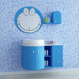 格格屋 蓝色阳光卫生间洗手台盆浴室柜 彩色男生壁挂卫浴柜组合