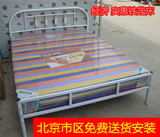 促销加厚铁艺床/双人床/单人床/铁架子床 硬板床席梦思床送货安装
