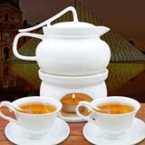 欧式花草茶壶加热陶瓷茶具水果茶壶套装过滤煮红茶2杯整套花茶具