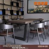 北欧实木铁艺餐桌椅饭桌工业风酒吧桌办公桌酒店桌电脑桌长方形