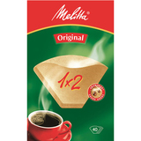 德国Melitta美乐家滤纸1*2 滴漏美式咖啡机过滤纸 咖啡滤纸40片