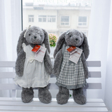 正版Dabron外贸兔子公仔灰色邦尼兔玩偶毛绒玩具女生儿童生日礼物