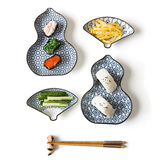 青花瓷餐具套装摩登主妇单人陶瓷创意寿司盘菜盘碗手绘釉日式餐具