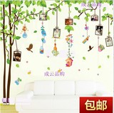 照片墙贴纸卧室墙上儿童房间装饰品幼儿园创意墙画墙壁贴画大树叶