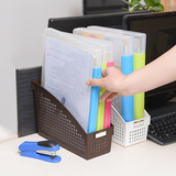 日本进口透明a4纸文件盒文件夹塑料资料档案盒办公用品桌面收纳盒