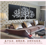 沙发背景墙立体浮雕装饰画客厅无框挂画现代简约中式壁画 发财树