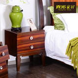 新中式实木床头柜简约现代收纳柜子储物柜抽屉式边柜卧室斗柜家具